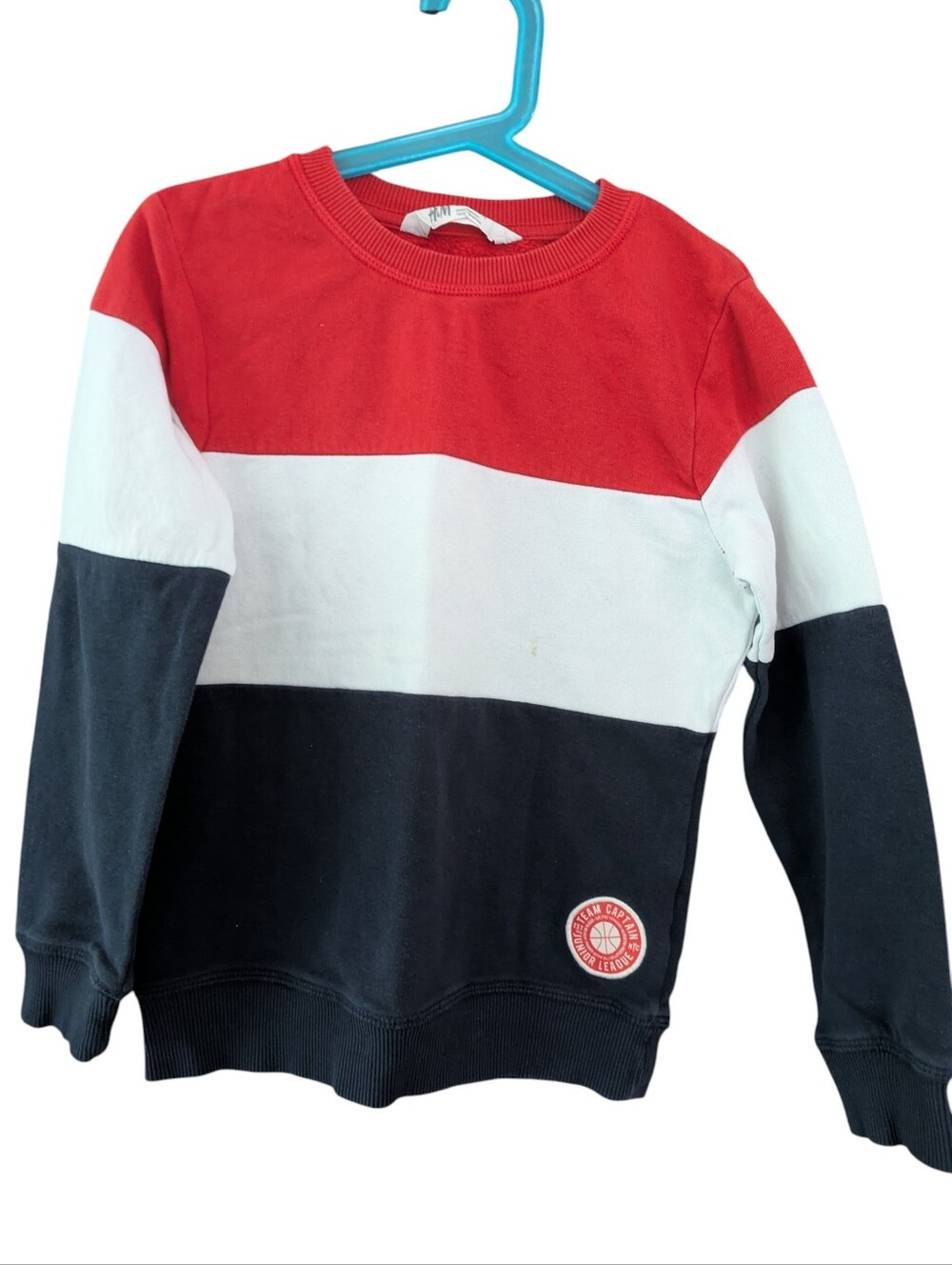 👉10/10$ Kids Colorblock Crewneck Sweatshirt - Red White Black